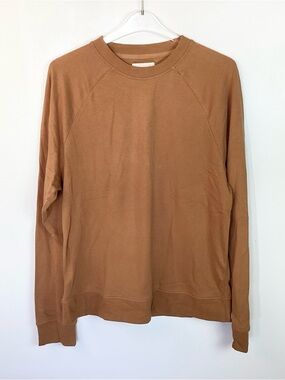 NWOT Pact Organic Cotton Airplane Long Sleeve Crew - Pumpkin - M